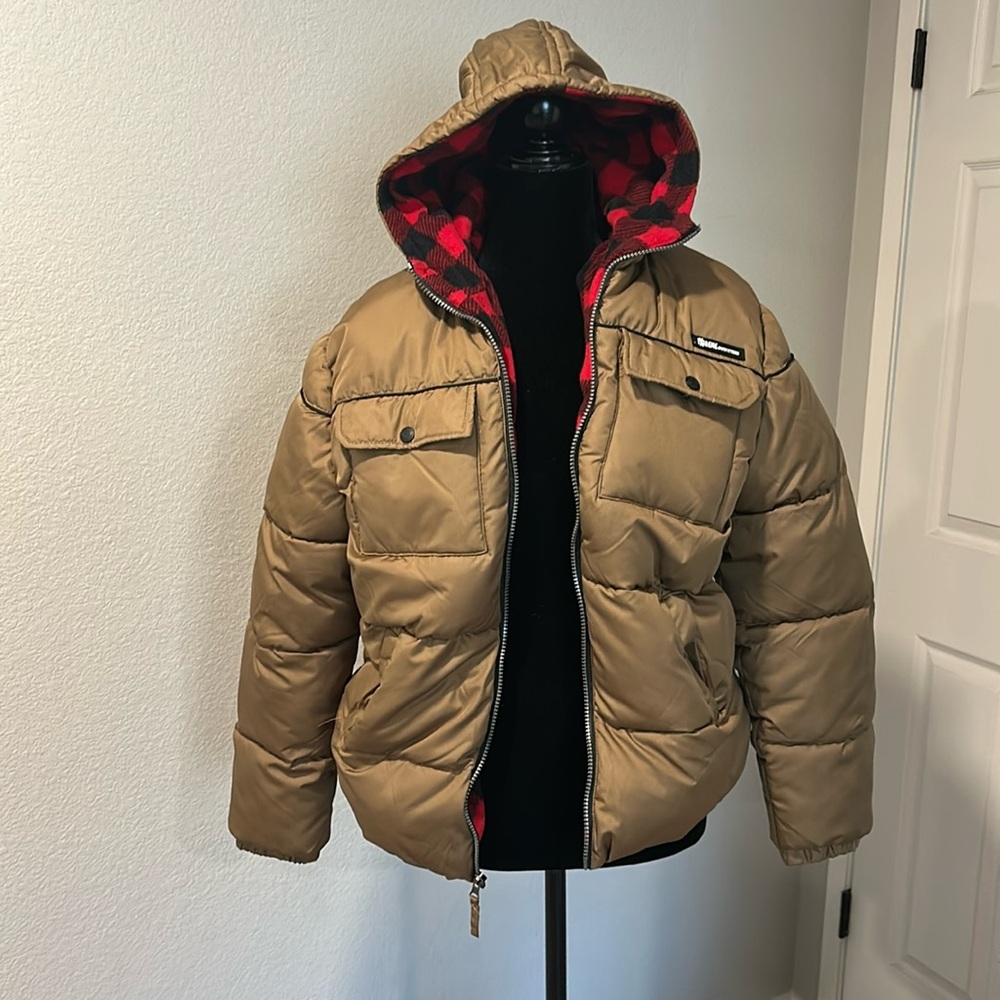 NWOT Youth Fleece-Lined Full-Zip Hooded Puffer Jacket